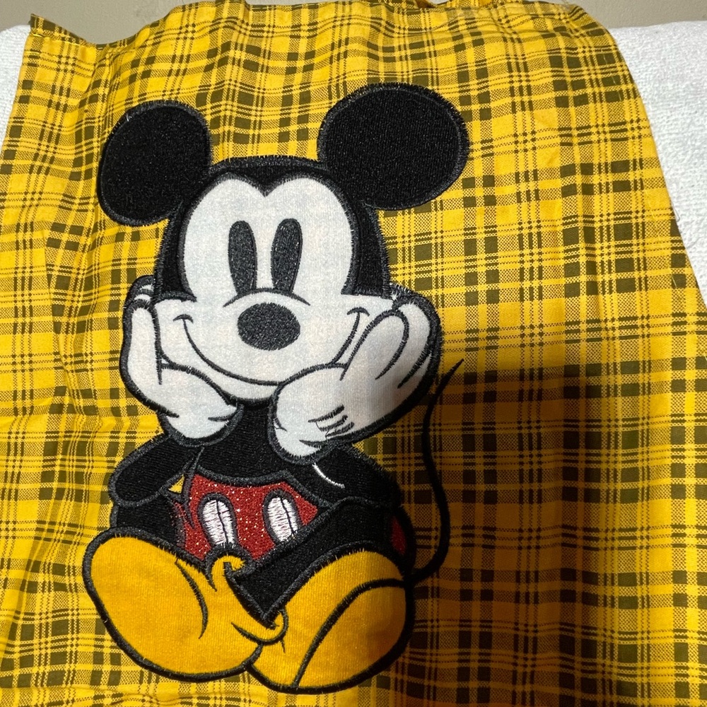 Mickey Mouse Plaid Embroidered Apron
